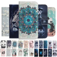 3D Painted Flip Leather Phone Case For Huawei P Smart 2019 2020 2021 S Z Nova 8i Y61 Y70 Plus Y7A Y9S Wallet Card Book Cover