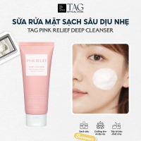 [KOL LIVE] Sữa Rửa Mặt Chứa Bột Hồng Dịu Nhẹ, Se Khít Lỗ Chân Lông TAG Pink Relief Deep Cleanser 150