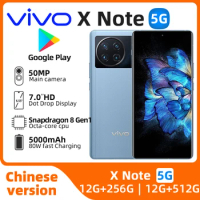 VIVO X Note 5G SmartPhone Snapdragon8 Gen1 NFC 7inch AMOLED 5000Mah 50MP 5X 80W Super 50W Wireless Charge Original used phone