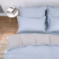 【Lust】素色簡約 極簡風格/莫蘭迪《四件組B》100%純棉/雙人床包/歐式枕套X2 含薄被套X1台灣製造