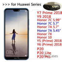 9H Tempered Glass For Huawei P20 Lite Pro Screen Protector for Honor 10 7X 7C 7A Pro Y5 Y6 Y7 Prime Y9 2018 Protective film Glas