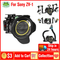 Seafrogs 40M/130ft Underwater Waterproof Camera Housing Case Diving Case For Sony ZV-1 SF-S-ZV-1