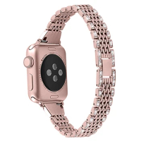 Band For Apple Watch Diamond Strap 40mm 44mm 38mm 42mm Stainless Steel Women Loop for Apple Watch series 4 3 2 1 iWatch