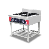 Commercial Industrial Portable Outdoor Big Camping Propane Top Spare Parts Burner Standing 4-burner Gas Stove