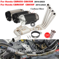 Slip On For Honda CBR650 CB650R CB650F CBR650F CBR 650 2014-2023 Motorcycle Exhaust Full System Modify Front Link Pipe DB Killer