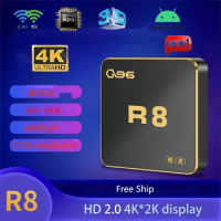 Q96 R8 TV Box Android 10 AllWinner H313 Quad Core 5G Dual WiFi UHD 4K Media Player H. 265 2GB 16GB Home Theater iptv