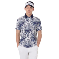 【TAYLORMADE】CLUB Liberty聯名 花卉短袖POLO衫-藍-L