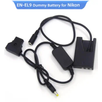 D-TAP 12-24V Power Step-down Cable EH-5A+EN-EL9 Dummy Battery EP-5 DC Coupler For Nikon D40 D40X D60 D3000 D5000 Camera