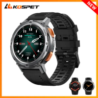 KOSPET TANK T2 AMOLED AOD Smartwatch Ultra For Men Smart Watch Fitness Electronic Bluetooth Call 5ATM Waterproof Mens Watches