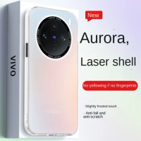 Luxury Laser gradient Shockproof Case For r Vivo X100 iqoo 12 Pro v29 Case Hard PC Transparent Cover for vivo x100 x90 80 70