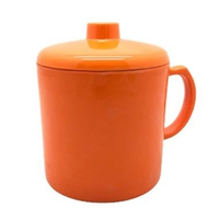Mug Melamin Dengan Tutup 710 - Mug Tutup Melamin - Mug Warna Sedang Kantor Merah