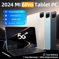 2024 Pad 6 Pro Tablet Android 13 Snapdragon 888 IPS 16GB 1024GB 5G WIFI Tablets PC 11Inch Global Version 5G WIFI Pad 6 Pro Tab