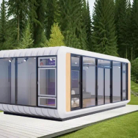 New Design Modern Popular Living Container Home Luxury Capsule House Movable Prefab House Office Apple Cabin