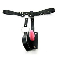 Fetish PU Leather Harnesses  Butt Plug with  Ring Male Chastity Belt  Games Men  Toys  Product