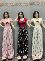 Bộ áo quần in 3D lububu hot trend mới nhất Women Nữ Top - Pants setbox in Bigsize 40 - 78kg