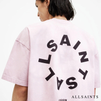 【ALLSAINTS】TIERRA 純棉寬鬆LOGO短袖T恤-粉 M016PA(舒適版型)