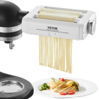 VEVOR Pasta Attachment for KitchenAid Stand Mixer 3-IN-1 Stainless Steel Pasta Roller Cutter Set Including Pasta Sheet Roller
