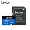 Lexar 雷克沙 633x microSDXC UHS-I A2 U3 512GB 記憶卡 - 適合運動攝影機、平板電腦和智慧型手機