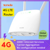 Tenda 4G Router SIM Card AC1200 Wireless Router Hotspot 64 Users 150mbps Beamforming 4G Wifi Router CAT4 Carrier Aggregation