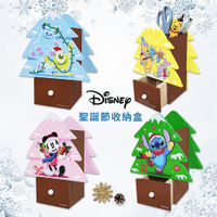 Disney 迪士尼 聖誕系列 聖誕樹收納盒 桌上收納 史迪奇/維尼/米奇/毛怪