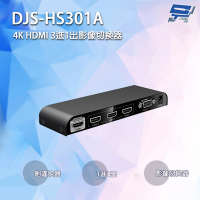 昌運監視器 DJS-HS301A 4K HDMI 3進1出影像切換器 附遙控器 160mm×51.5mm×20mm