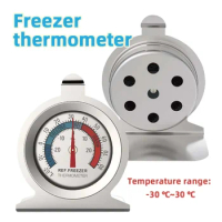Refrigerator Thermometer Stainless Steel Fridge Freezer Mini DigitalFridge Freezer -30 To 30°C Home KitchenFridge Temperature