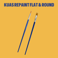 Kuas Repaint Sepatu Tas Bulu Nylon Flat & Round Brush