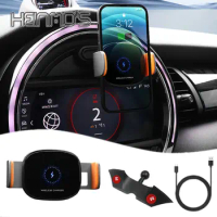 For Mini Cooper F54 F55 F56 F57 F60 countryman Car Mobile Phone Holder Wireless charging adjustable bracket 2014-2019 2020 2021