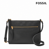 FOSSIL Fiona 真皮輕便休閒黑色斜背包 ZB7266001