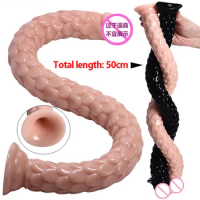 Super Long Dragon Scale Dildo With Sucker Flexible Big Cock Big Reality Dragon Penis Vagina Anal Masturbator Female Sex Products