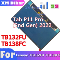 TOP AMOLED For Lenovo Xiaoxin Tab P11 Pro (2nd Gen) 2022 TB138 TB132 TB132FU TB138FC LCD Touch Screen Assembly Replacement