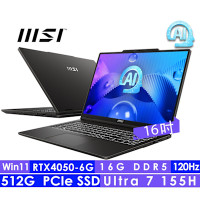 MSI微星 VenturePro 16 AI A1VEG-005TW 16吋 AI商用筆電(Ultra 7 155H/16G/512G SSD/RTX4050-6GB/Win11)