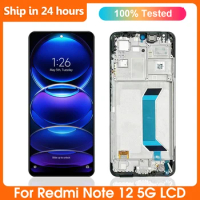 AMOLED For Xiaomi Redmi Note 12 LCD Display Touch Screen Digitizer For Redmi Note12 5G 22111317I, 22111317G Screen Replacement
