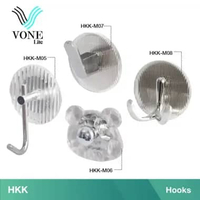 VONE Gantungan Baju Cantolan Tempel Hook Single Kapstok Dinding Stainless Black Acrylic ( VONE LITE