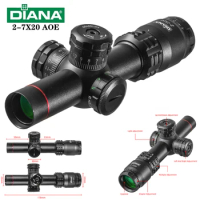 DIANA 2-7X20 Tactics Hunting Optical sight Air Rifle Scope Green red dot light Sniper Gear Spotting scope for rifle hunting