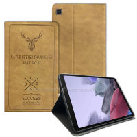 VXTRA 三星 Samsung Galaxy Tab A7 Lite 北歐鹿紋平板皮套 保護套(醇奶茶棕) T225 T220