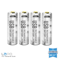 【LaPo】LAPO可充式鋰離子電池組(4號電池)WT-AAA02(4入/組)