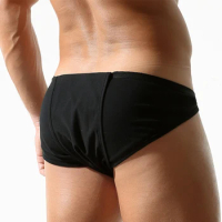 Men Sexy Briefs Low Waist Underpants U Convex Pouch Panties Erotic Underwear Cotton Lingerie Tether Adjustable G Strings Thong
