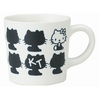 小禮堂 Hello Kitty 陶瓷馬克杯 (黑影款)