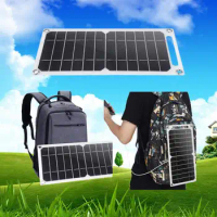 Solar Charger 6W 5V Outdoor USB C Portable Solar Panels Power DIY Waterproof Monocrystalline Panel Bank Module Solar H2E6
