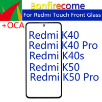 10Pcs\Lot For Xiaomi Redmi K40S K40 K50 Pro LCD Touch Screen Outer Lens Cover With OCA Replacement