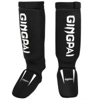 Cotton Boxing shin guards MMA instep ankle protector foot protection TKD kickboxing pad Muaythai Training Leg support protectors