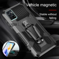 Armor Protection Cover For Vivo V23e S10e Y76 5G Case Car Magnetic Holder Funda For Vivo V 23E 4G 5G S10E Y 76 Stand Phone Coque