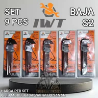 KUNCI L SET PANJANG S2 KUNCI L BAJA EXTRA LONG HEX TORX KUNCI L SEGI 6 BINTANG MILIMETER INCI MURAH 