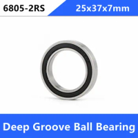 100pcs thin wall bearing 6805-2RS 25*37*7mm deep groove ball bearings 6805 6805RS 61805-2RS 25x37x7 mm