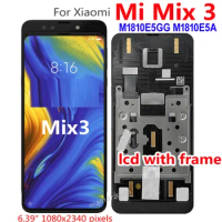Best New Super AMOLED For Xiaomi Mi Mix 3 Mix3 LCD Display Touch Screen Digitizer Assembly Glass Sensor Frame Mobile Pantalla