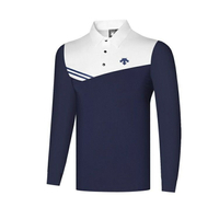 韓版高爾夫男士長袖T恤 秋冬新款男裝GOLF運動球衣速乾透氣Polo衫
