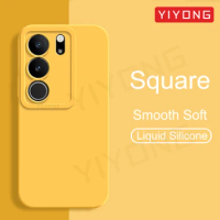For VivoV29 Case YIYONG Square Soft Liquid Silicone Cover For VIVO V29 V29Pro V27 V27Pro VivoV27 Pro Shockproof Phone Cases