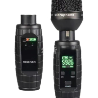 Dynamic MIC Mini System UHF XLR System Wired to Wireless Microphone Transmitter Microphone Adapter Condenser Handheld Microphone