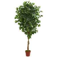 Nearly Natural 6' Ficus Artificial Tree, Green